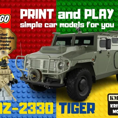 Mô hình xe bọc thép GAZ-2330 Tiger dành cho LEGO