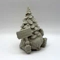 Chú lùn Giáng sinh kèm bảng hiệu (Christmas Gnome with Sign) - Thumbnail 3