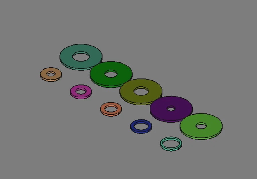 Long đền (Washer) tham số (Parametric washers) - Image 1