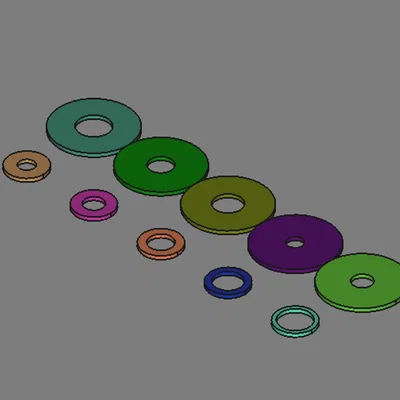 Long đền (Washer) tham số (Parametric washers)