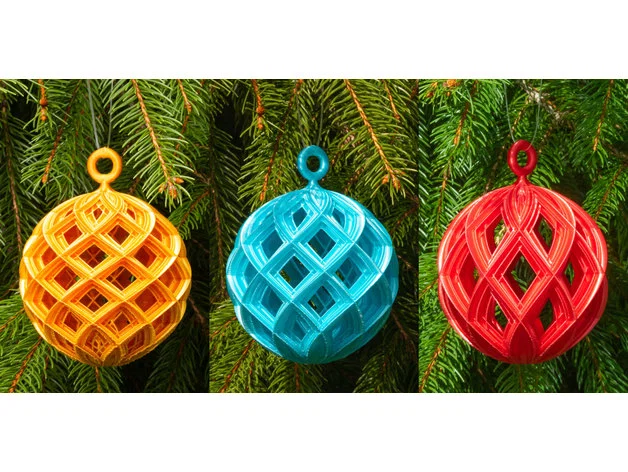 Bộ quả cầu trang trí cây thông Noel in 3D đẹp mắt (3 kích thước) - Image 1