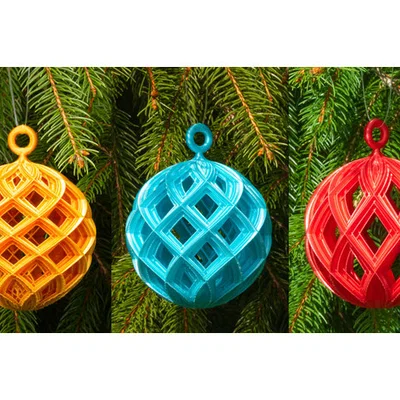 Bộ quả cầu trang trí cây thông Noel in 3D đẹp mắt (3 kích thước)