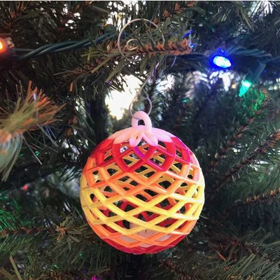 Mẫu in 3D quả cầu trang trí cây thông Noel tinh tế