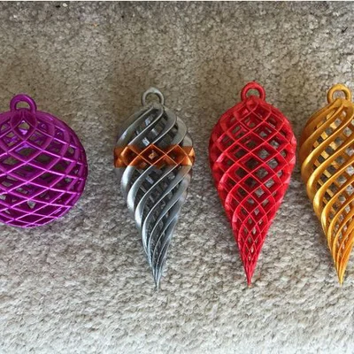 Mẫu in 3D quả cầu trang trí cây thông Noel tinh tế