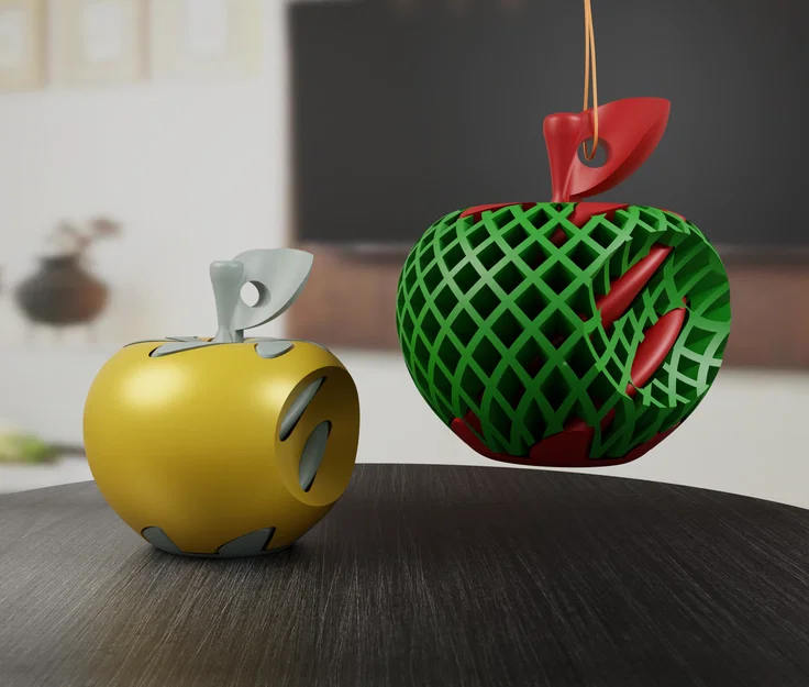 Quả Táo Bị Cắn Trang Trí Giáng Sinh - Hiệu Ứng Passthrough - Image 1