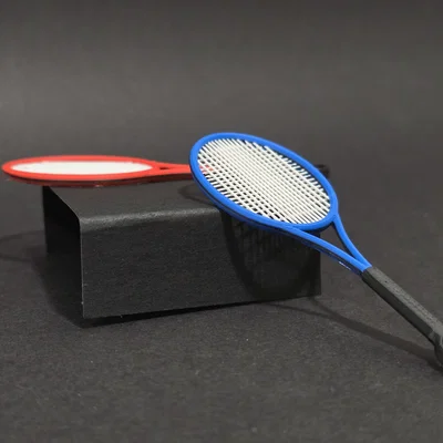 Mô hình vợt tennis 3D đa năng: Móc khóa, khuyên tai, dây chuyền