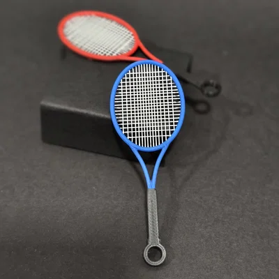 Mô hình vợt tennis 3D đa năng: Móc khóa, khuyên tai, dây chuyền