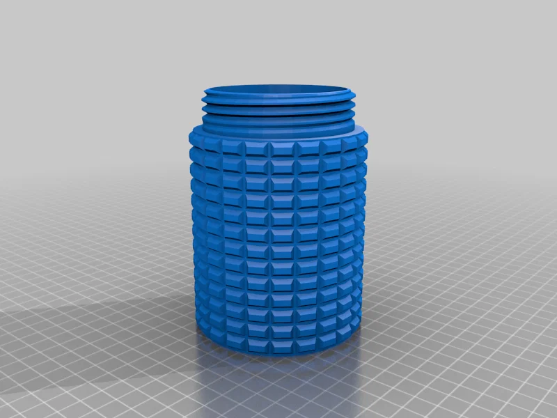 Hộp tròn có nắp vặn (Round box with lid) - Image 1