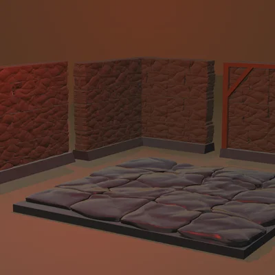 Bộ mô hình tường thành đá giả tưởng cho sa bàn DnD in 3D