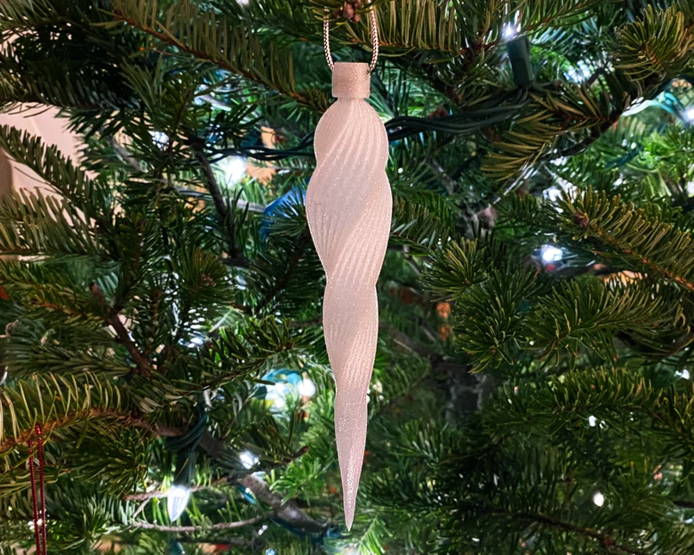 Mẫu trang trí cây thông Noel hình nhũ băng xoắn ốc (3D Print Model) - Image 1