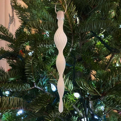 Đồ trang trí cây thông Noel hình băng giá xoắn ốc (3D Printable)