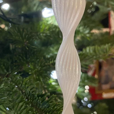 Đồ trang trí cây thông Noel hình băng giá xoắn ốc (3D Printable)