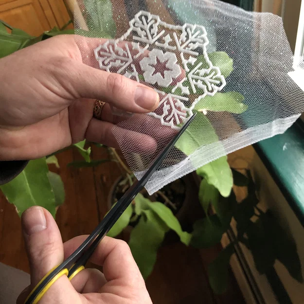 Ornament Bông Tuyết Kẹp Tulle Ở Giữa - Image 3