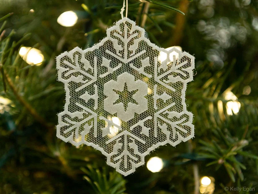 Ornament Bông Tuyết Kẹp Tulle Ở Giữa - Image 4