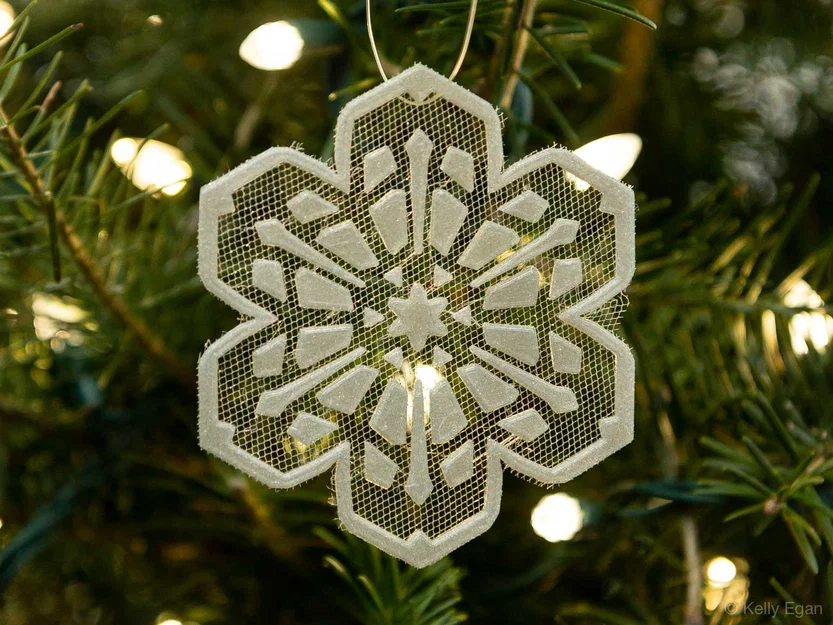Ornament Bông Tuyết Kẹp Tulle Ở Giữa - Image 6