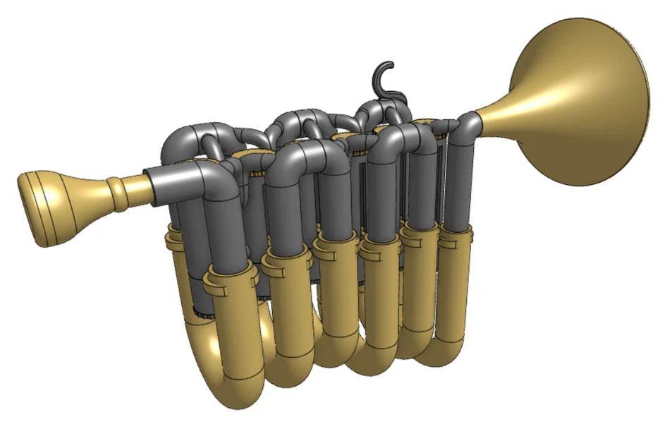 Kèn Trumpet Quá-Phức-Tạp (in 3D 100%) - dự án - Image 6