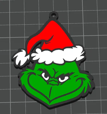 Mẫu in 3D đồ trang trí cây thông Noel hình Grinch ấn tượng - Image 1