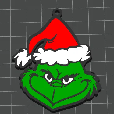 Mẫu in 3D đồ trang trí cây thông Noel hình Grinch ấn tượng