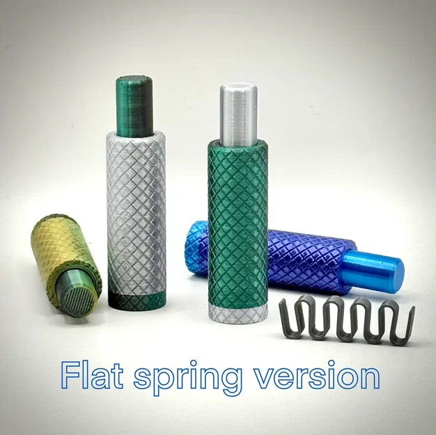 Spring Fidget Button – Nút bấm fidget lò xo (flat spring dễ in) - Image 1