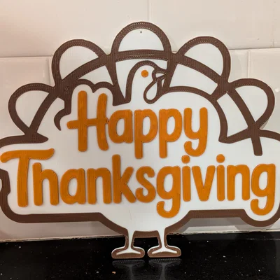 Bảng hiệu gà tây “Happy Thanksgiving”