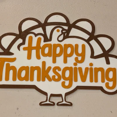 Bảng hiệu gà tây “Happy Thanksgiving”