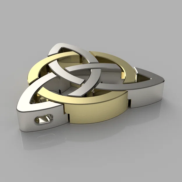 Celtic pendentif – Mặt dây chuyền Celtic hai tông màu - Image 1