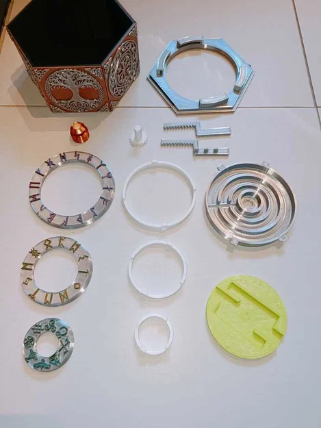 Hộp Giải Đố Khóa Mã Vòng Đồng Tâm Phong Cách Viking - Image 5