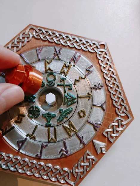 Hộp Giải Đố Khóa Mã Vòng Đồng Tâm Phong Cách Viking - Image 14