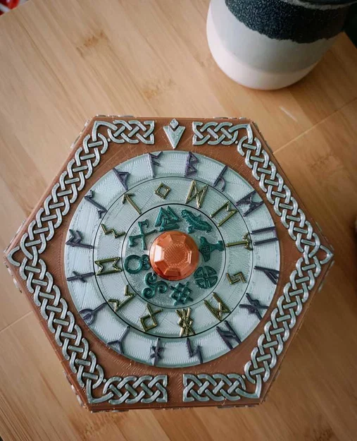 Hộp Giải Đố Khóa Mã Vòng Đồng Tâm Phong Cách Viking - Image 17