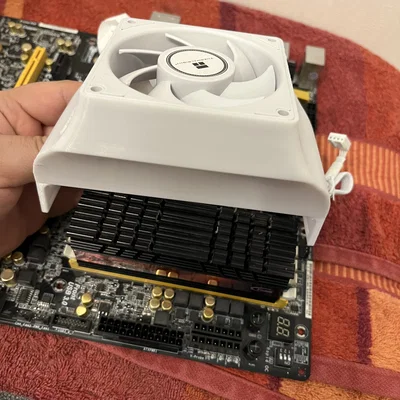 Ốp tản RAM / RAM Cooling Shroud / RAM Cooler (dùng quạt 80mm)