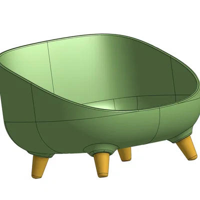 Giường nằm cho mèo xinh xắn - Mẫu 3D in ấn hiện đại