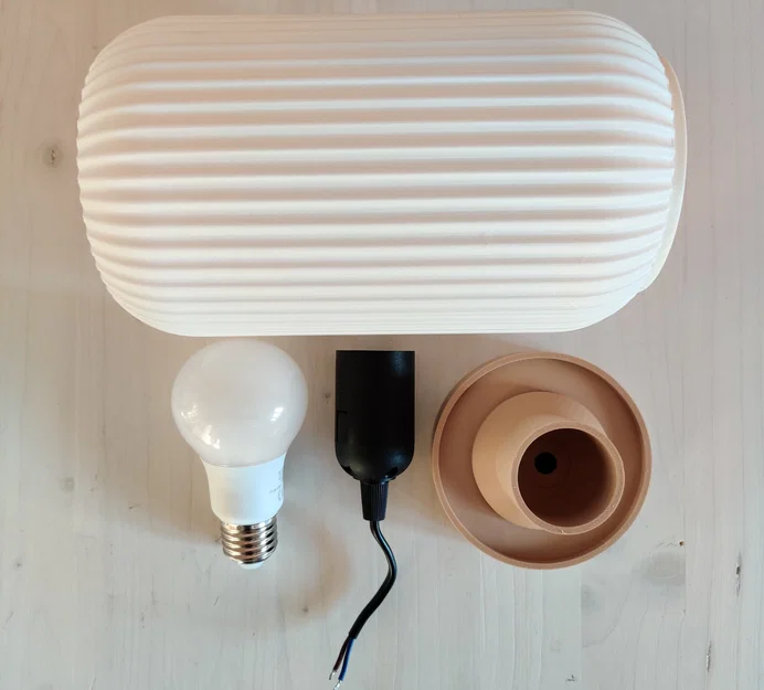 Đèn bàn đầu giường gân hiện đại (Modern Ribbed Night Stand Lamp) - Image 4