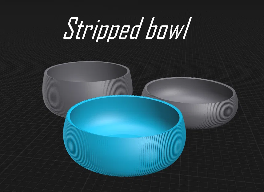 Mẫu bát in 3D thiết kế vân dọc (Stripped bowl) cực đẹp - Image 1
