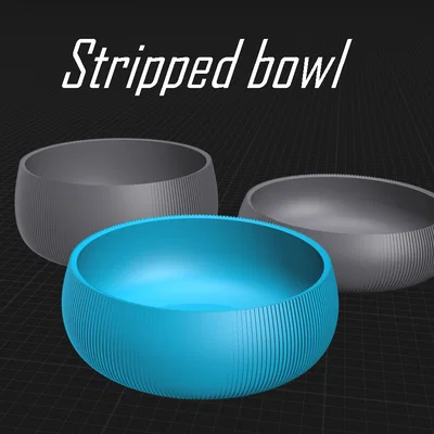 Mẫu bát in 3D thiết kế vân dọc (Stripped bowl) cực đẹp