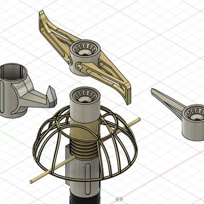 Bộ chắn tay kiếm thời trung cổ cho lightsaber mô-đun 3D