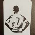 Cristiano Ronaldo - Khuôn Stencil Template để vẽ và sơn - Thumbnail 2