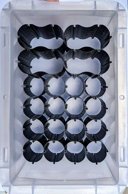 Hộp/Ngăn kéo sắp xếp dây cáp đơn giản, modular (Vase & Gridfinity) - Image 2