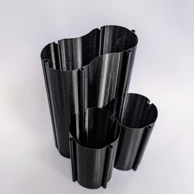 Hộp/Ngăn kéo sắp xếp dây cáp đơn giản, modular (Vase & Gridfinity)