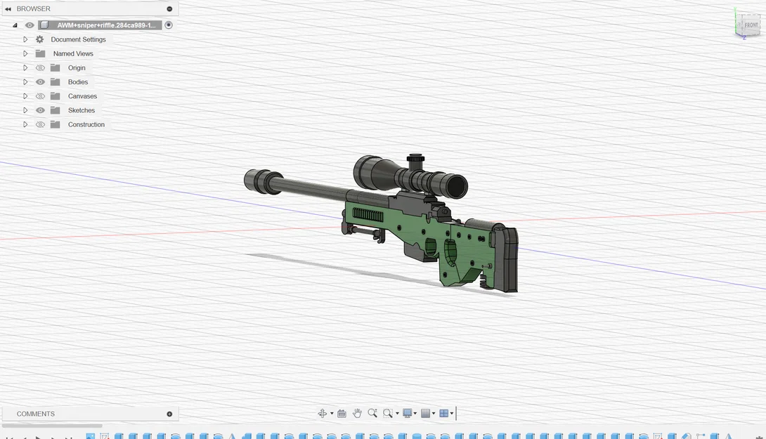 Mô hình súng bắn tỉa AWP CS2 in 3D - Tùy chỉnh kích thước - Image 1