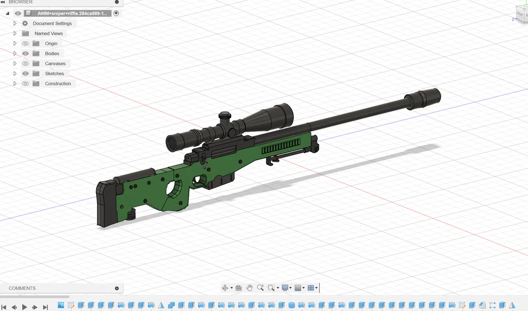 Mô hình súng bắn tỉa AWP CS2 in 3D - Tùy chỉnh kích thước - Image 3