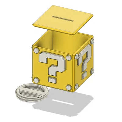 Hộp Đựng Đồ Super Mario Question Box 3D - Mô Hình Trang Trí Độc Đáo