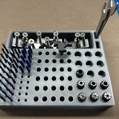 Khay để bàn CNC cho Bits, Collets, Wrenches và đồ lặt vặt