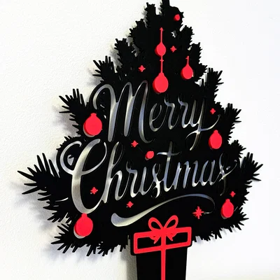 Tranh treo tường Merry Christmas 3D - Trang trí Giáng Sinh độc đáo