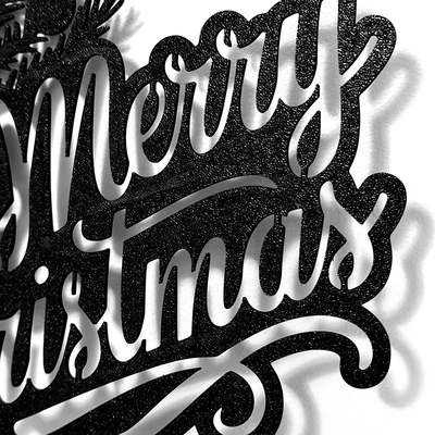 Tranh treo tường Merry Christmas - Đồ trang trí Giáng sinh in 3D