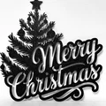 Tranh treo tường Merry Christmas - Đồ trang trí Giáng sinh in 3D - Thumbnail 3