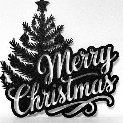Tranh treo tường Merry Christmas - Đồ trang trí Giáng sinh in 3D