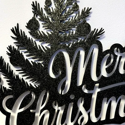 Tranh treo tường Merry Christmas - Đồ trang trí Giáng sinh in 3D