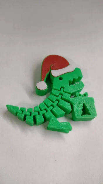 Mô hình khủng long Flexi Rex Giáng sinh in 3D độc đáo - Image 2