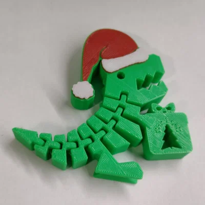 Mô hình khủng long Flexi Rex Giáng sinh in 3D độc đáo