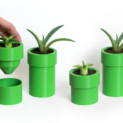 Mẫu in 3D chậu cây Warp Pipe phong cách Super Mario độc đáo